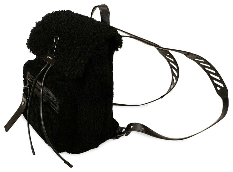 Off White Montone Binder Mini Backpack Black