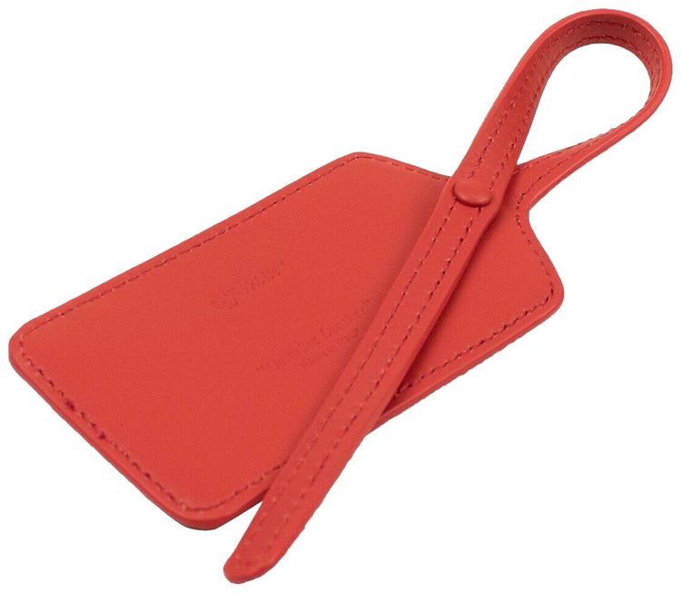 Off White Zip Tie Tag Red