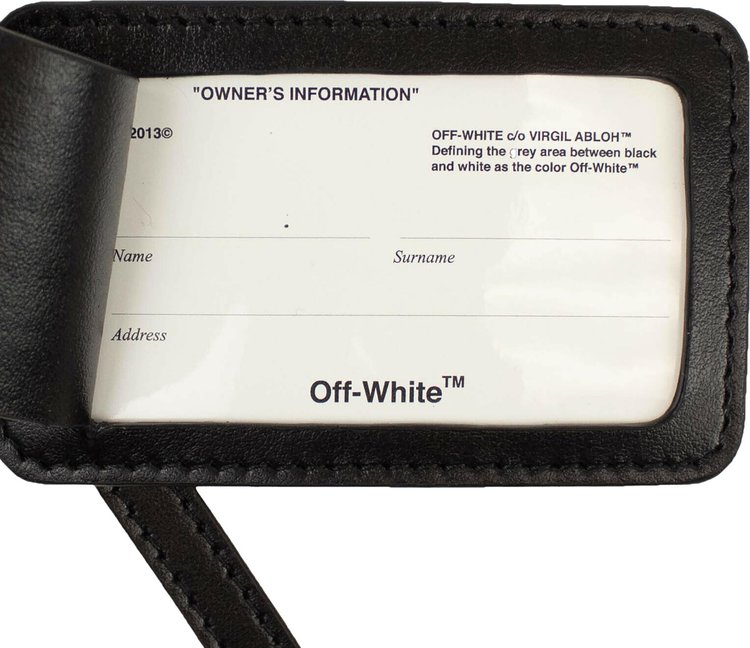 Off White Luggage Tag Black