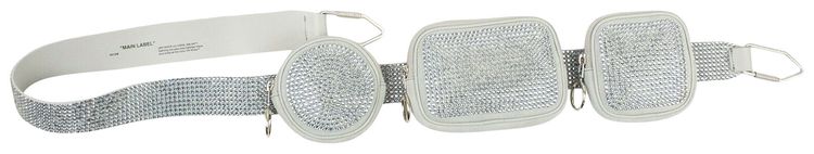 Off White Embellished Utility Belt Grey