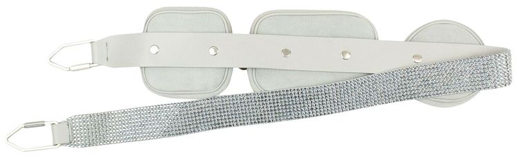 Off White Embellished Utility Belt Grey