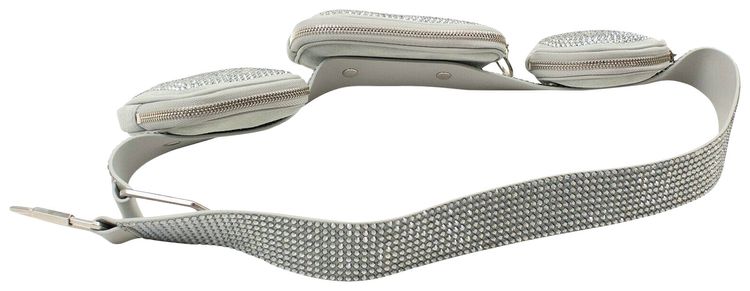 Off White Embellished Utility Belt Grey