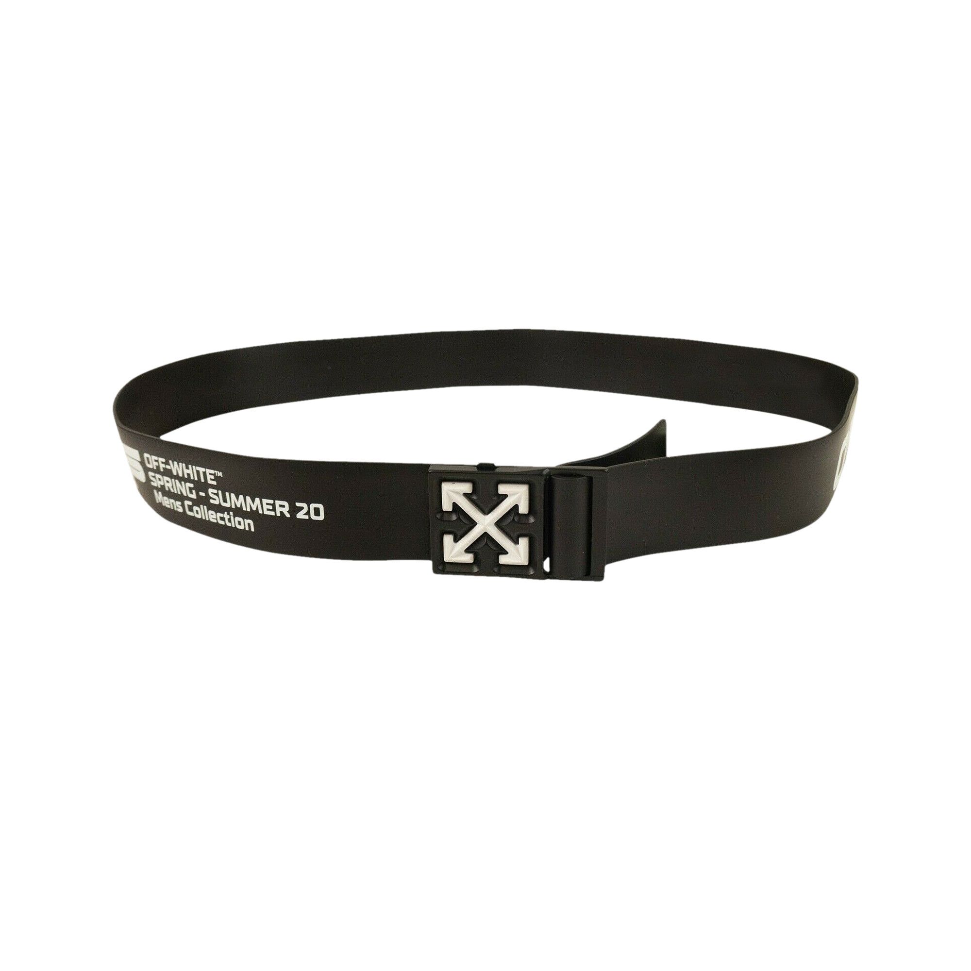 Buy Off White Rubber Logo Buckle Belt Black OMRB037R208510041001 GOAT