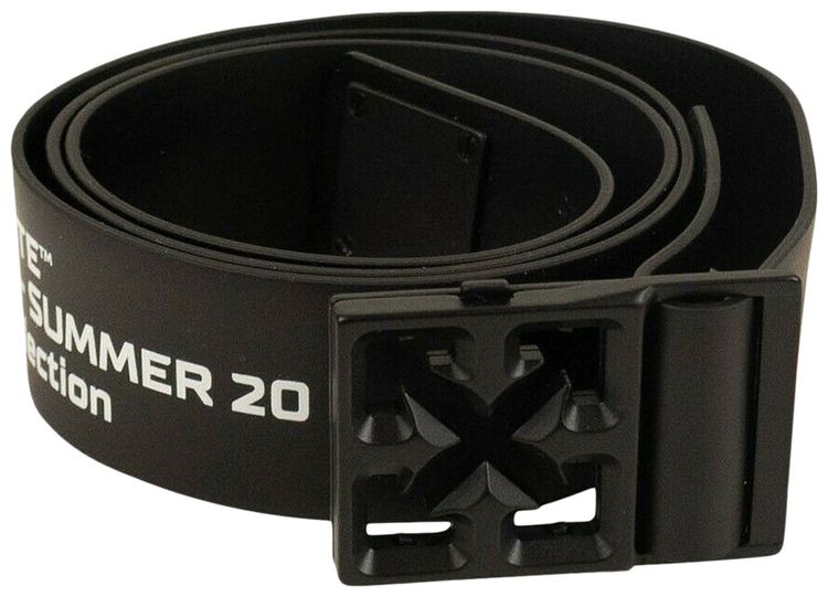 Off White Rubber Logo Buckle Belt Black