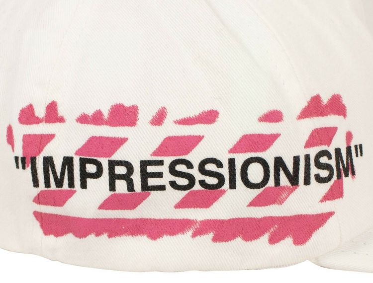 Off White Impressionism Baseball Cap Hat White