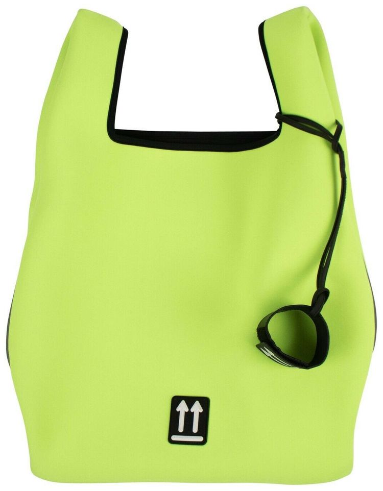 Off White Flat Shopper Tote Bag Fluo Yelllow
