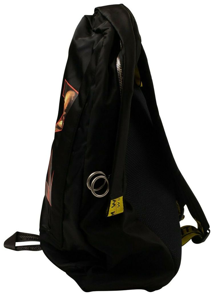 Off White Logo Backpack Black