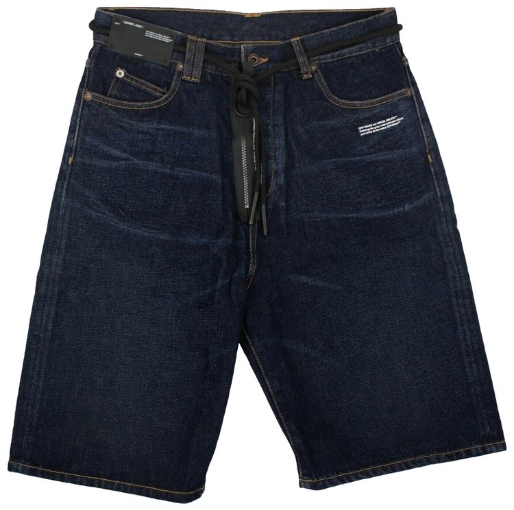 Off White Denim Shorts Blue