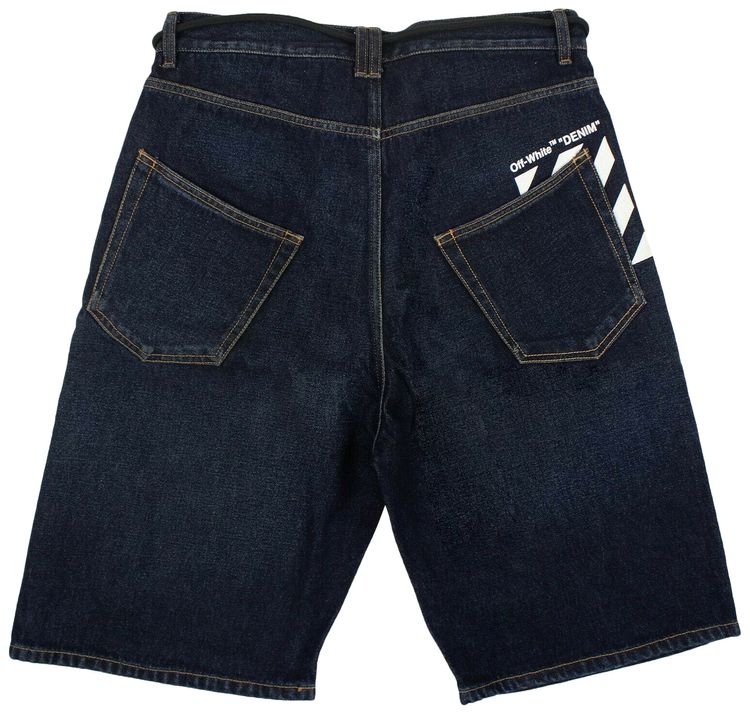 Off White Denim Shorts Blue