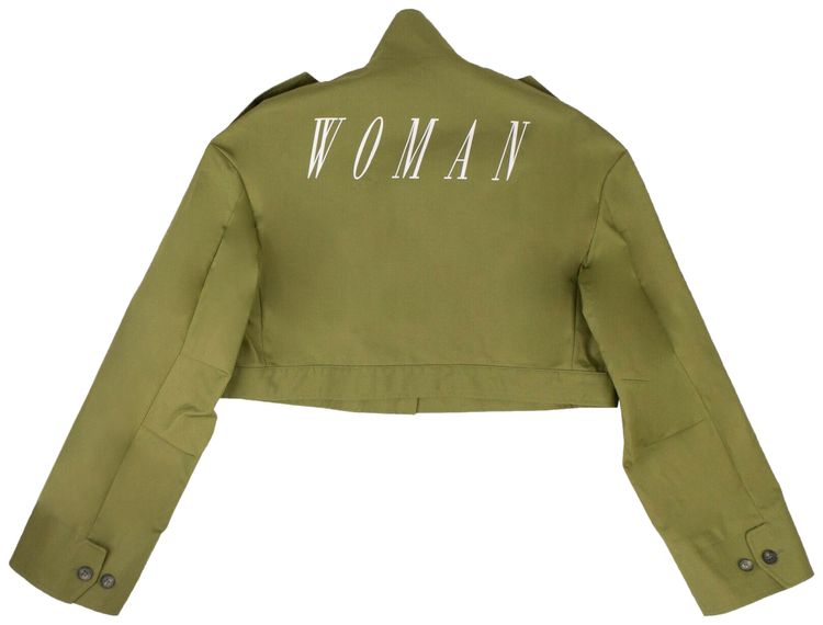 Off White Military Cropped M65 Jacket Green