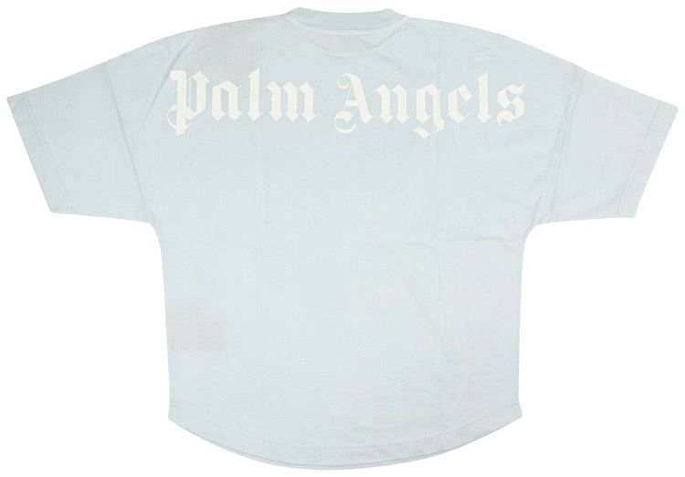 Palm Angels Logo Short Sleeve T Shirt Light Blue