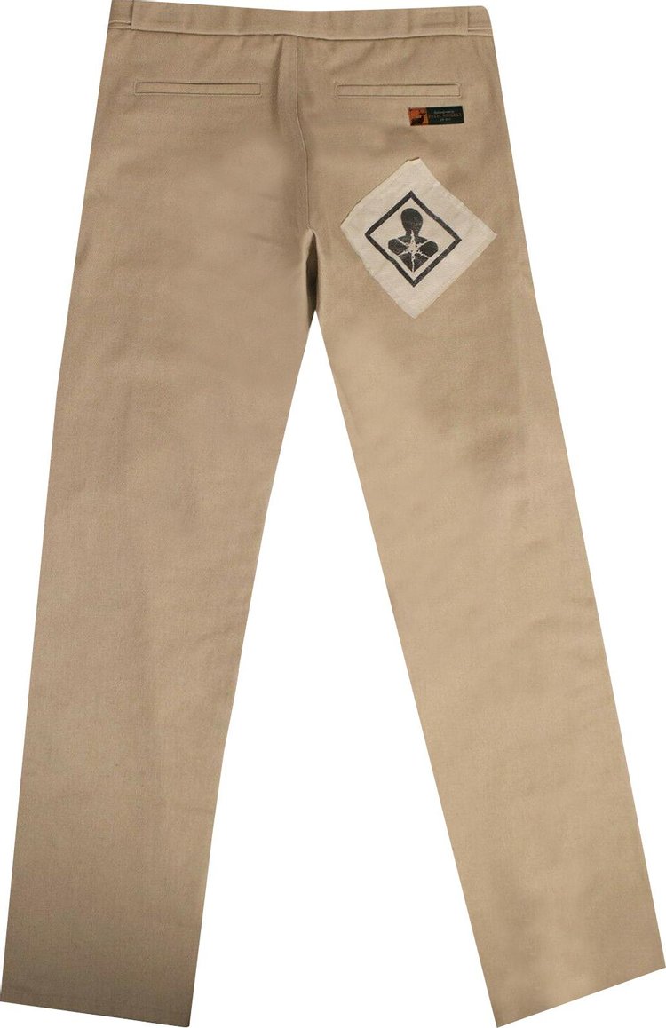 Palm Angels Corduroy Patch Pants Beige