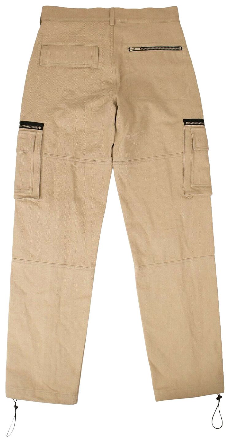 Palm Angels Zipped Cargo Pants Beige