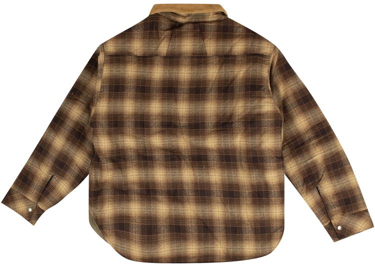 Rhude Sherpa Snap Suede Jacket Brown