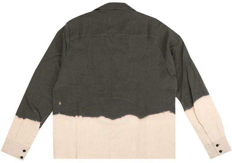 Rhude Acid Wash Long Sleeve Button Down Grey