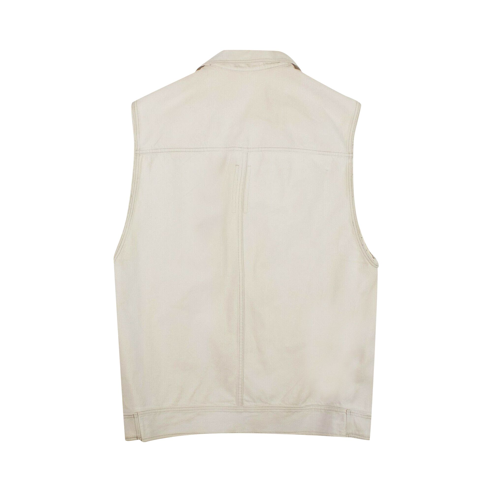 Rick Owens / DENIM OVERSIZED VEST/ベスト/1/デニム/ホワイト/無地/DU20S5764-DW Buy Rick Owens Denim Oversized Vest 'White' - DU20S5764 DW 01 | GOAT
