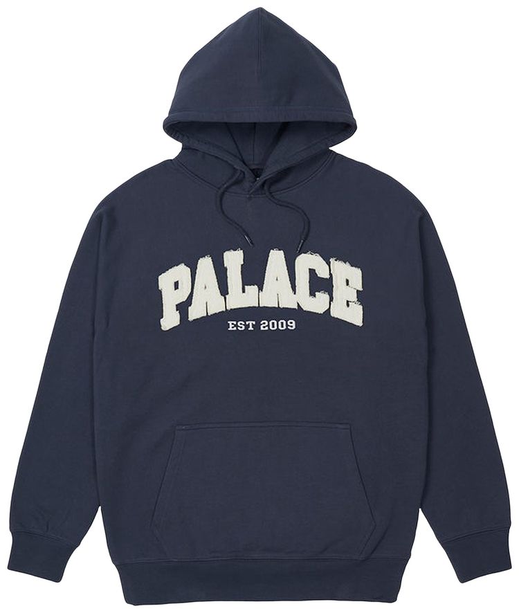 Palace Drop Shoulder Applique Hood Navy