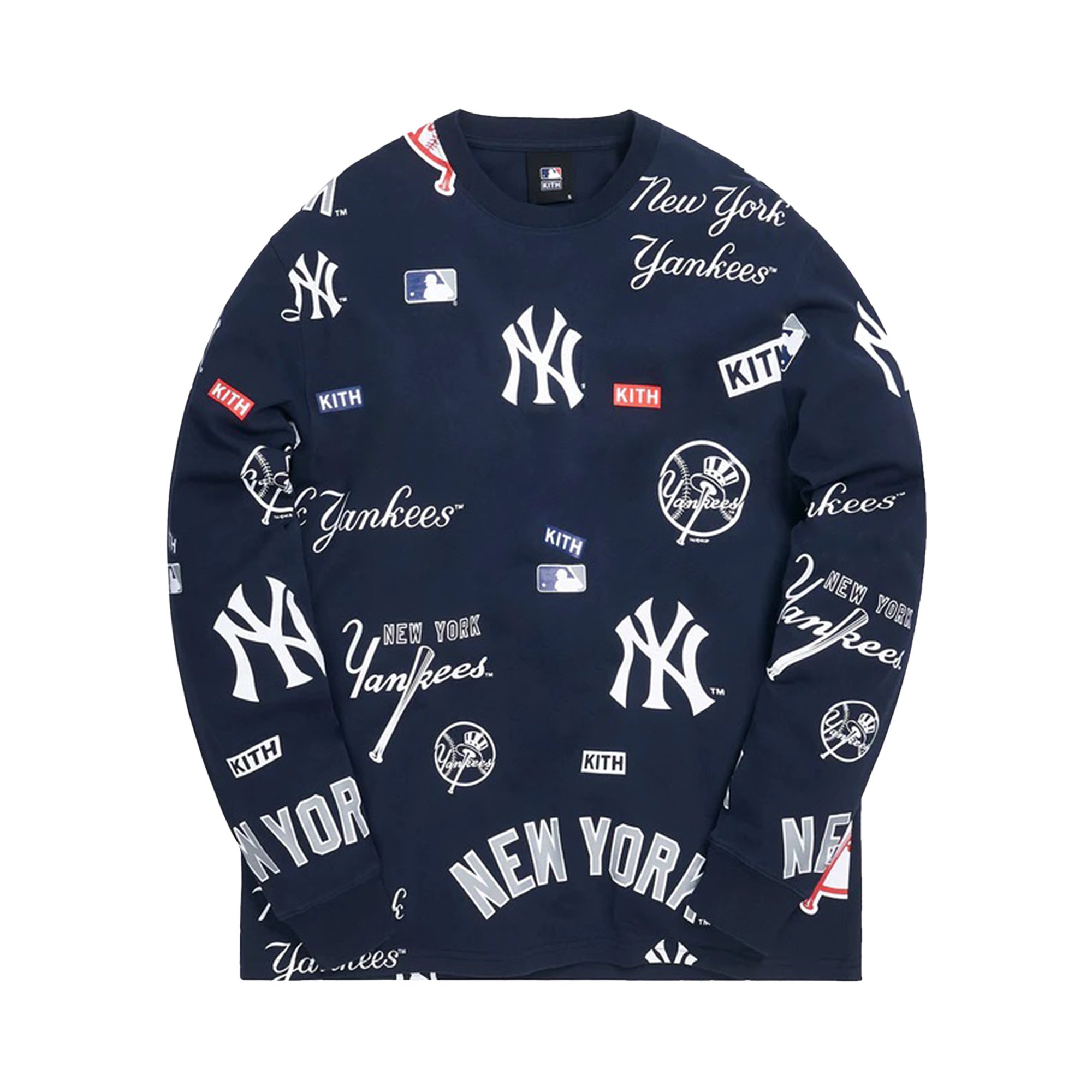Buy Kith For The New York Yankees All Over Long-Sleeve Tee 'Navy 
