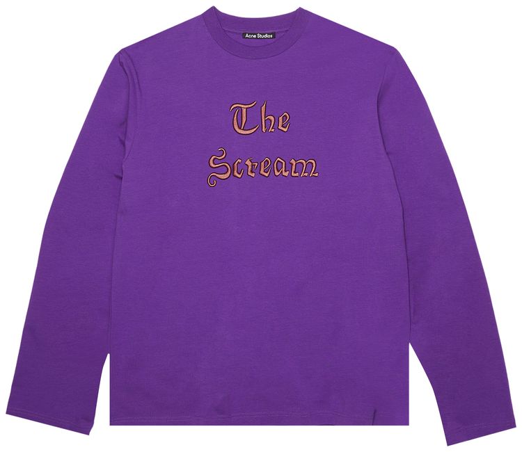 Acne Studios Embroidered T Shirt Dark Purple