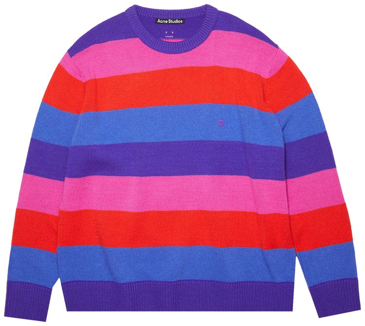 Acne Studios Striped Sweater PurpleMulticolor