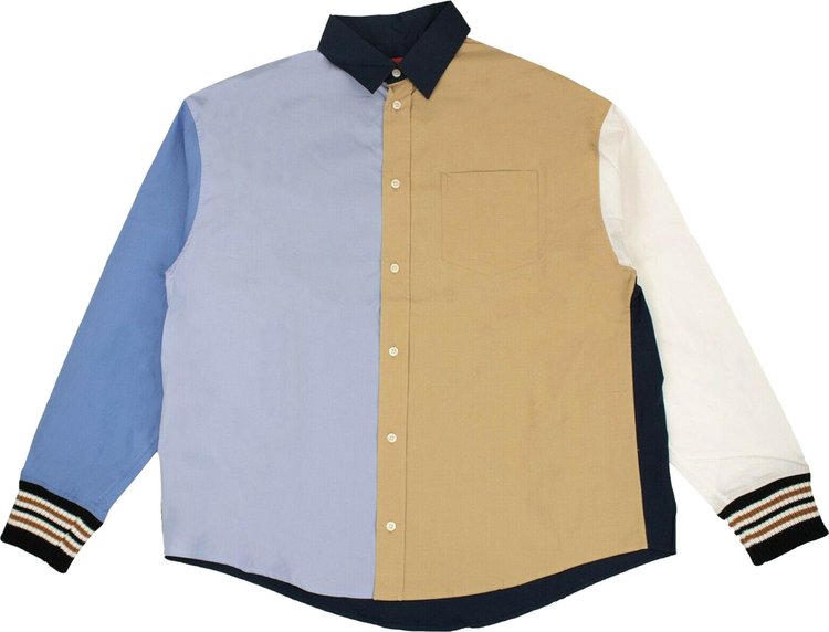 Pyer Moss Collared Shirt 'Tan/Blue'