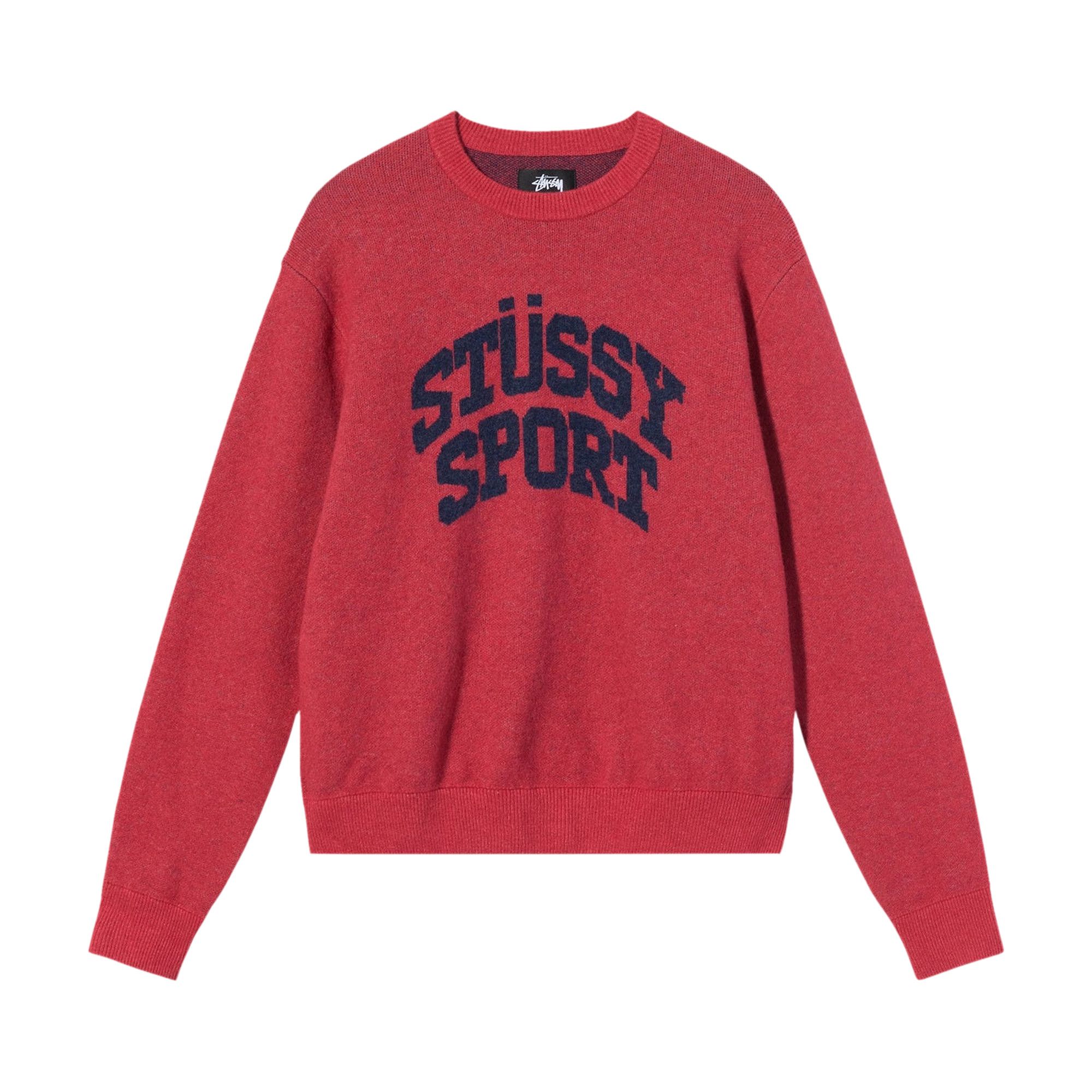 Stussy XL レッド クルーネック トレーナー Stussy Basic Crew Sweatshirt Red Large New W/O Tag CUT TAGS *Read