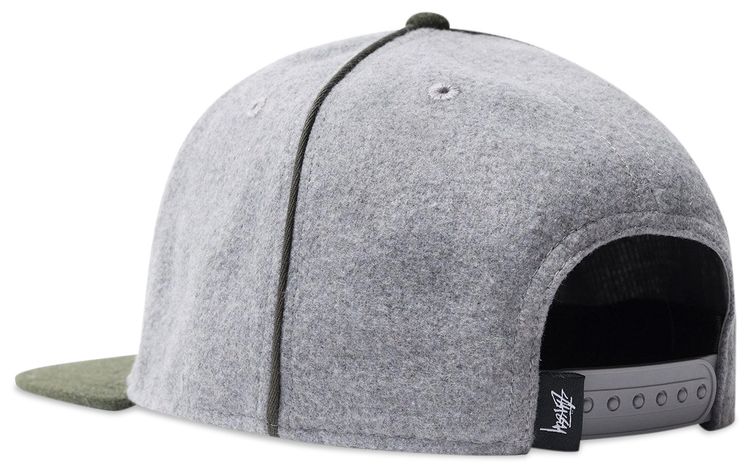 Stussy Melton Piped Arch Cap Heather Grey