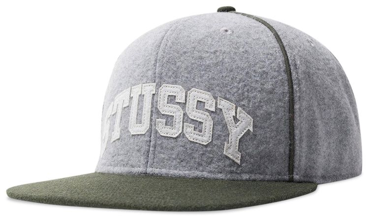 Stussy Melton Piped Arch Cap Heather Grey