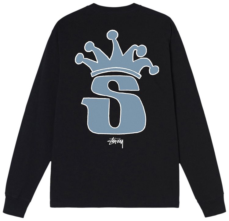 Stussy S Crown Long Sleeve Black