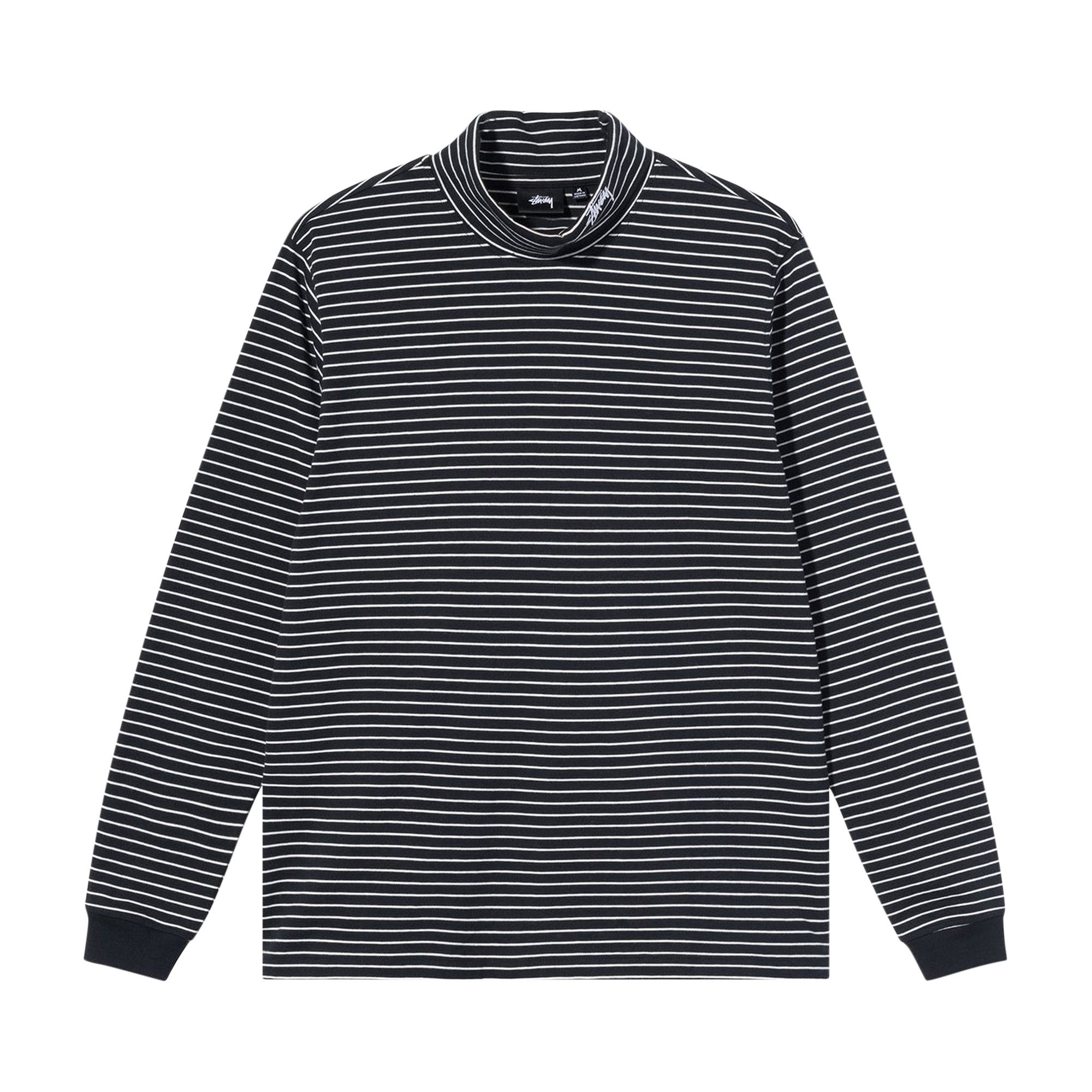 Buy Stussy Striped Turtleneck Long Sleeve Jersey Black 1140276 BLAC GOAT
