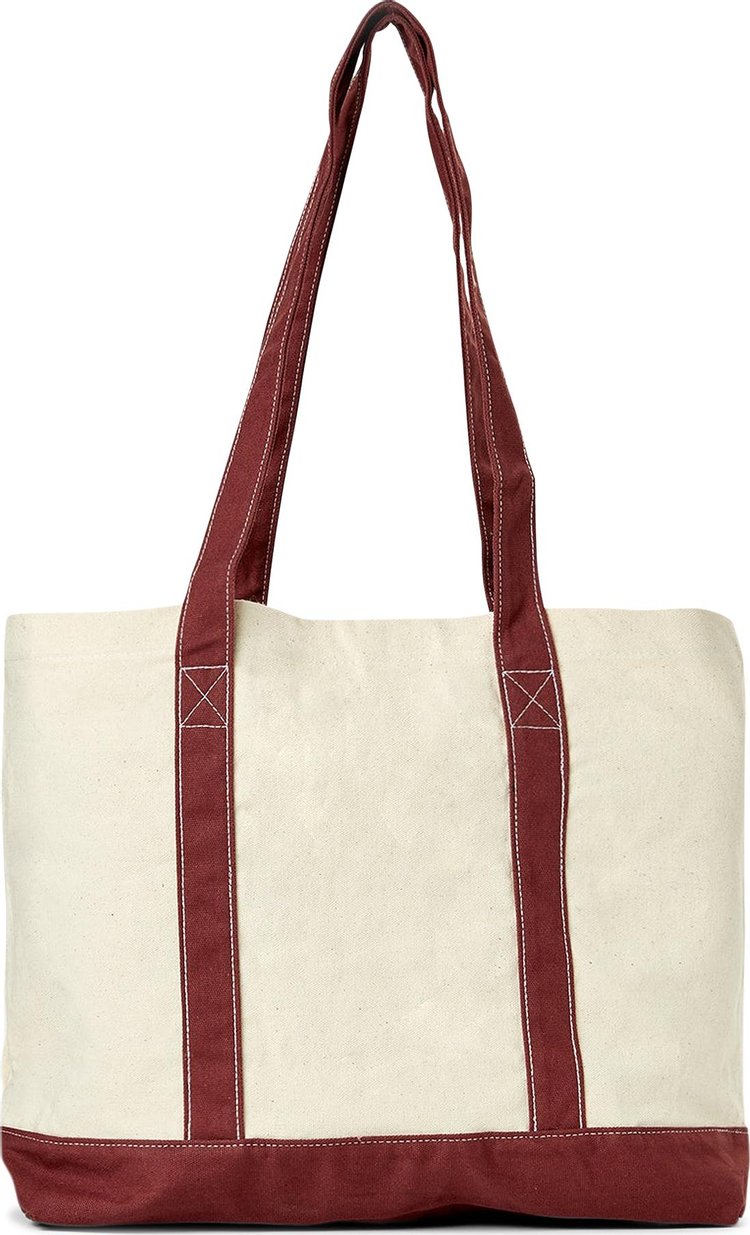 Sporty  Rich Carolyn Tote NaturalMerlot