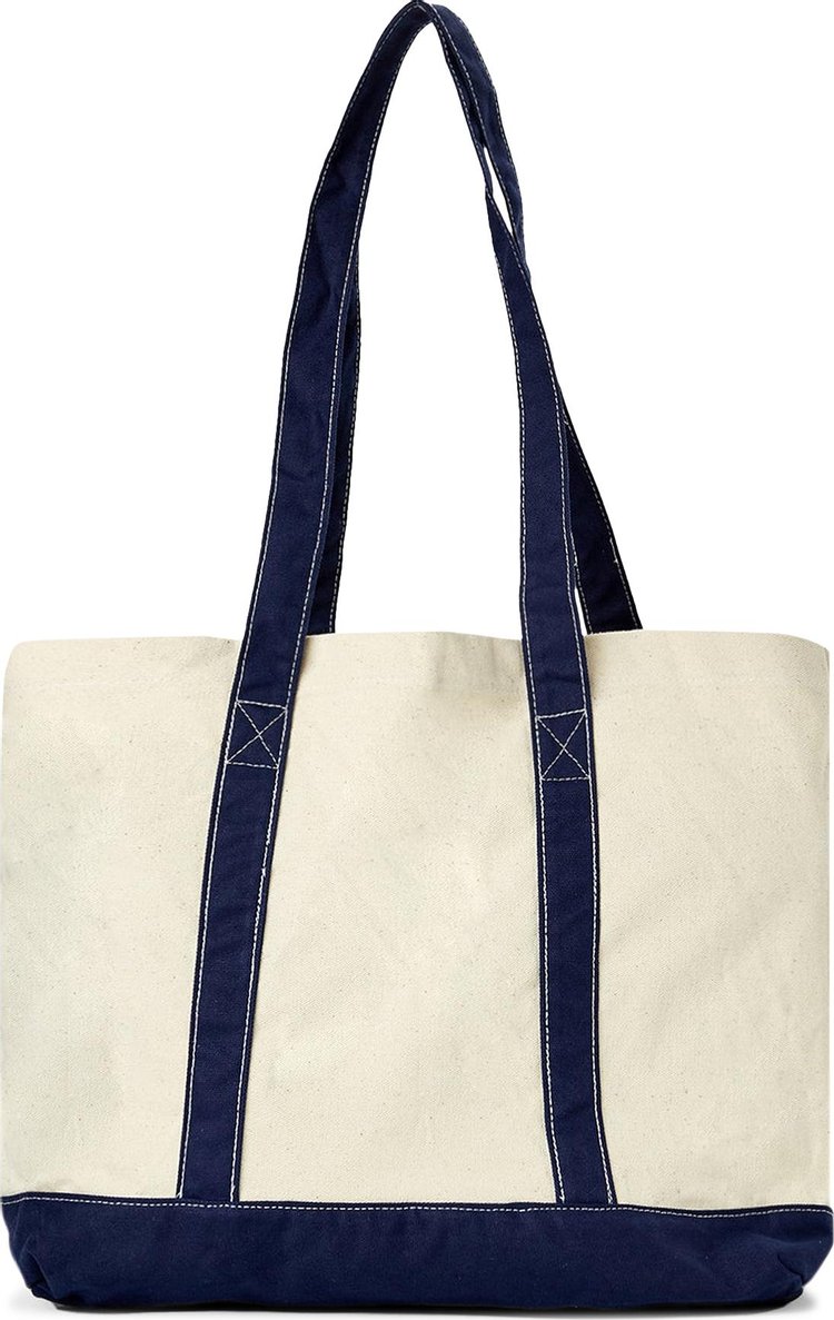 Sporty  Rich Carolyn Tote NaturalNavy