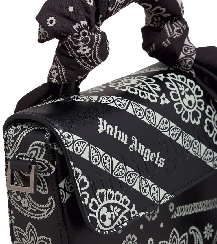 Palm Angels Bandana Mini Crash Bag BlackWhite