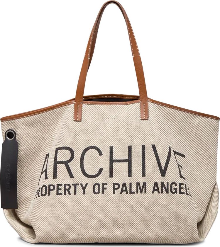 Palm Angels Archive Cabas Bag 'Off-White/Black'