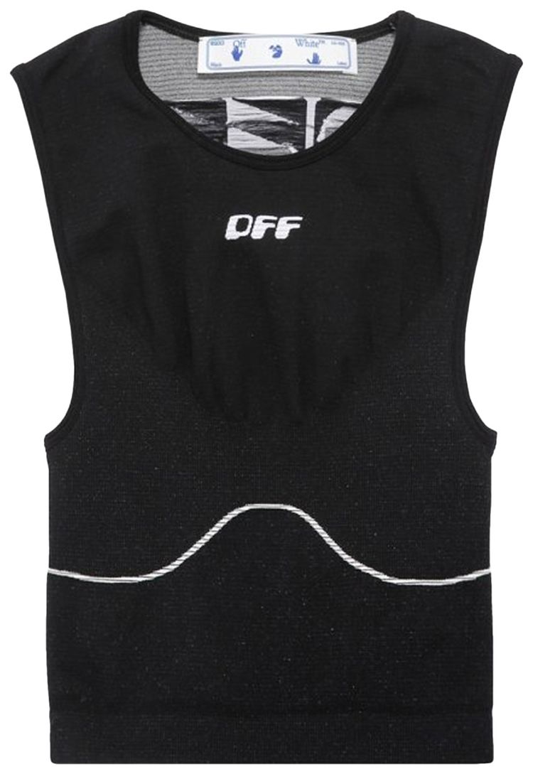 Off White Athl Logo Seamless Bra BlackWhite