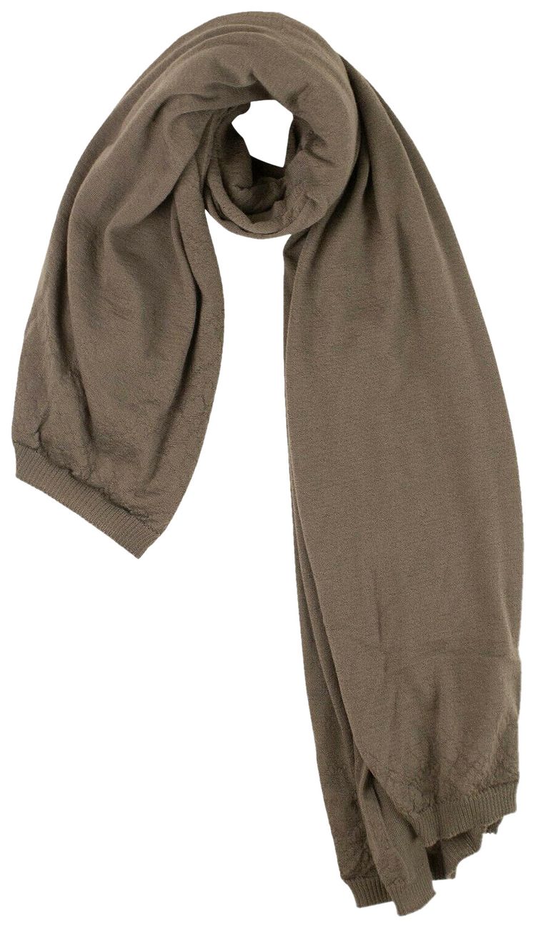 Rick Owens Cashmere Knit Scarf Dust