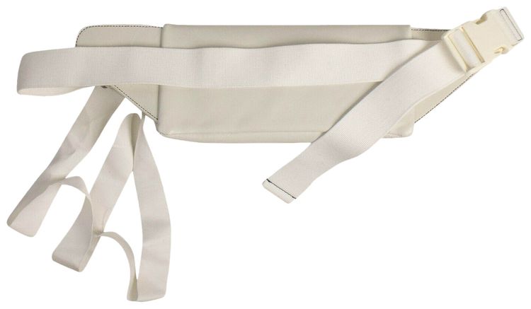Rick Owens Leather Duffle Bum Waist Bag Chalk