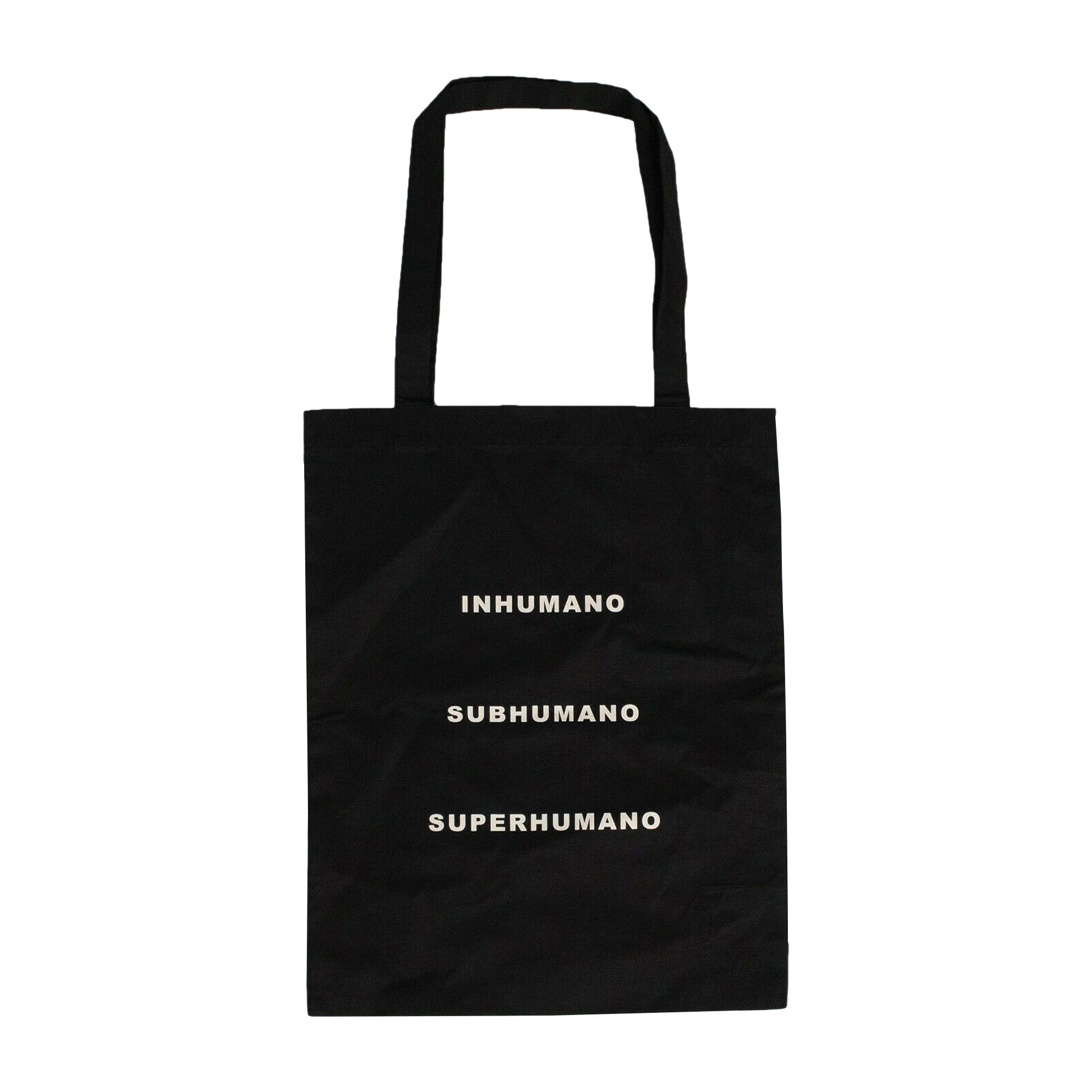 Buy Rick Owens Canvas Superhuman Tote Bag Black DU20S5405