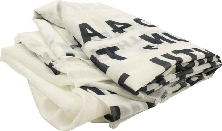 Rick Owens Face Scarf 'White/Black'