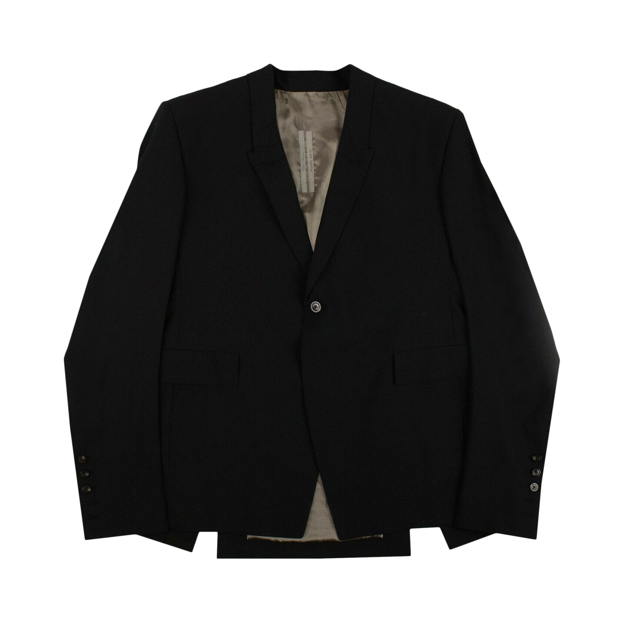 Buy Rick Owens Buttoned Blazer 'Black' - RU20S7738 WA 09 | GOAT