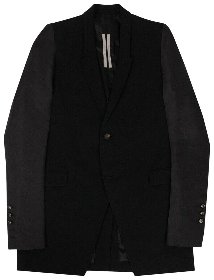 Rick Owens Woven Tatlin Blazer Jacket Black