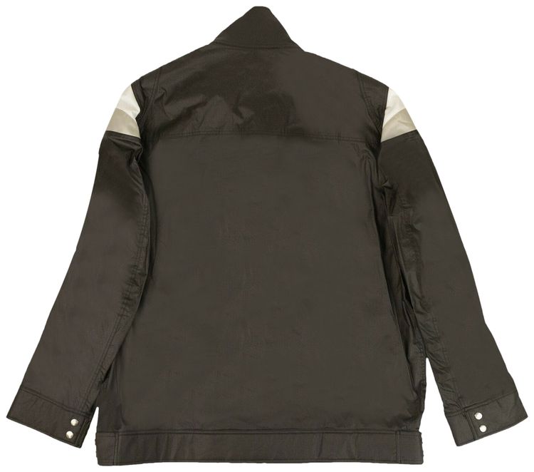 Rick Owens Loose Fit Paneled Biker Jacket Grey