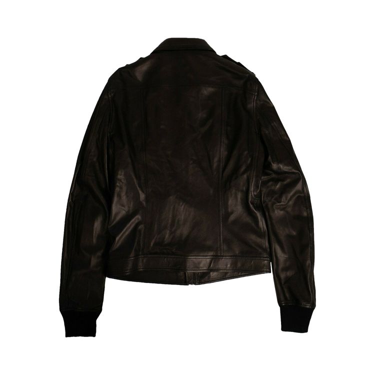 Rick Owens Leather Rotterdom Jacket Black