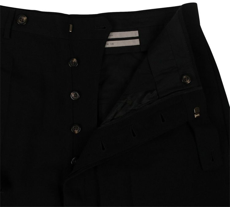 Rick Owens Wool Karloff Long Pants Black