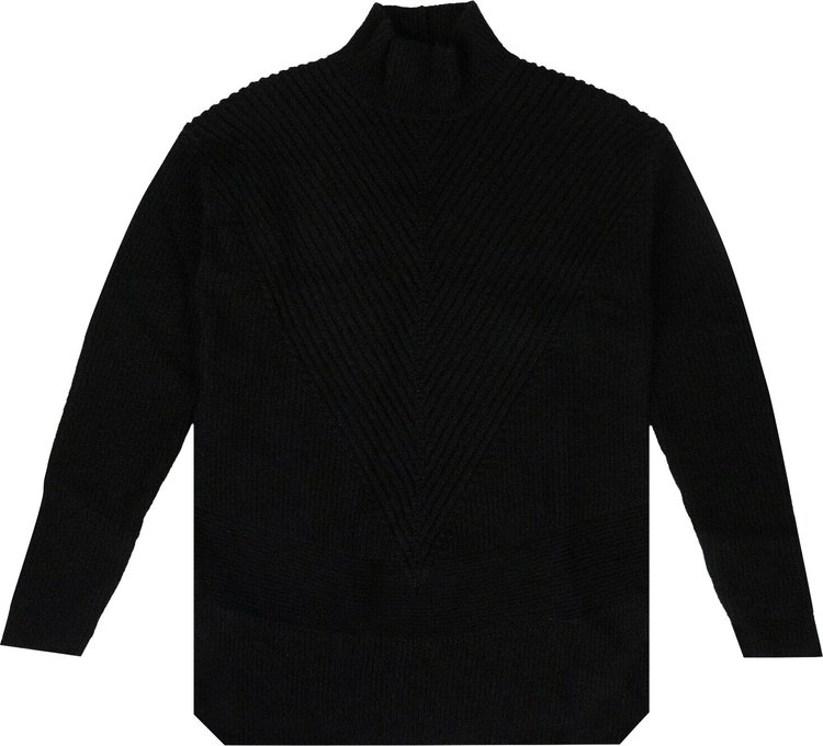 Rick Owens Wool Knit Fisherman Turtleneck Sweater 'Black'