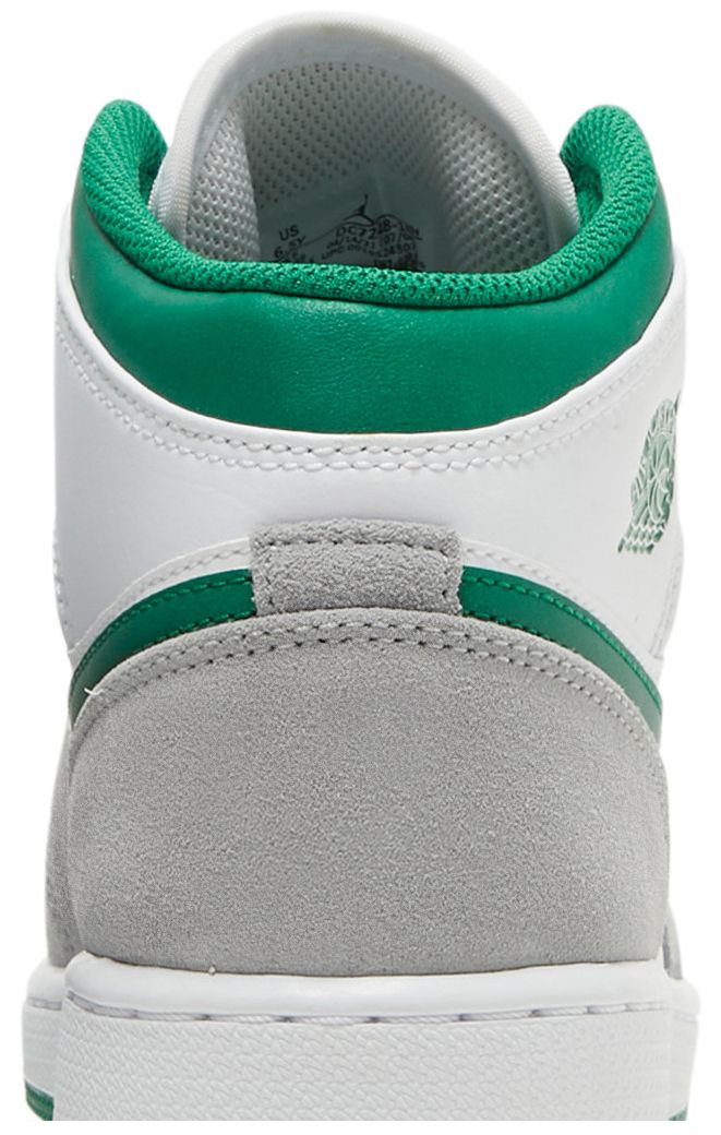 Air Jordan 1 Mid SE GS Grey Pine Green