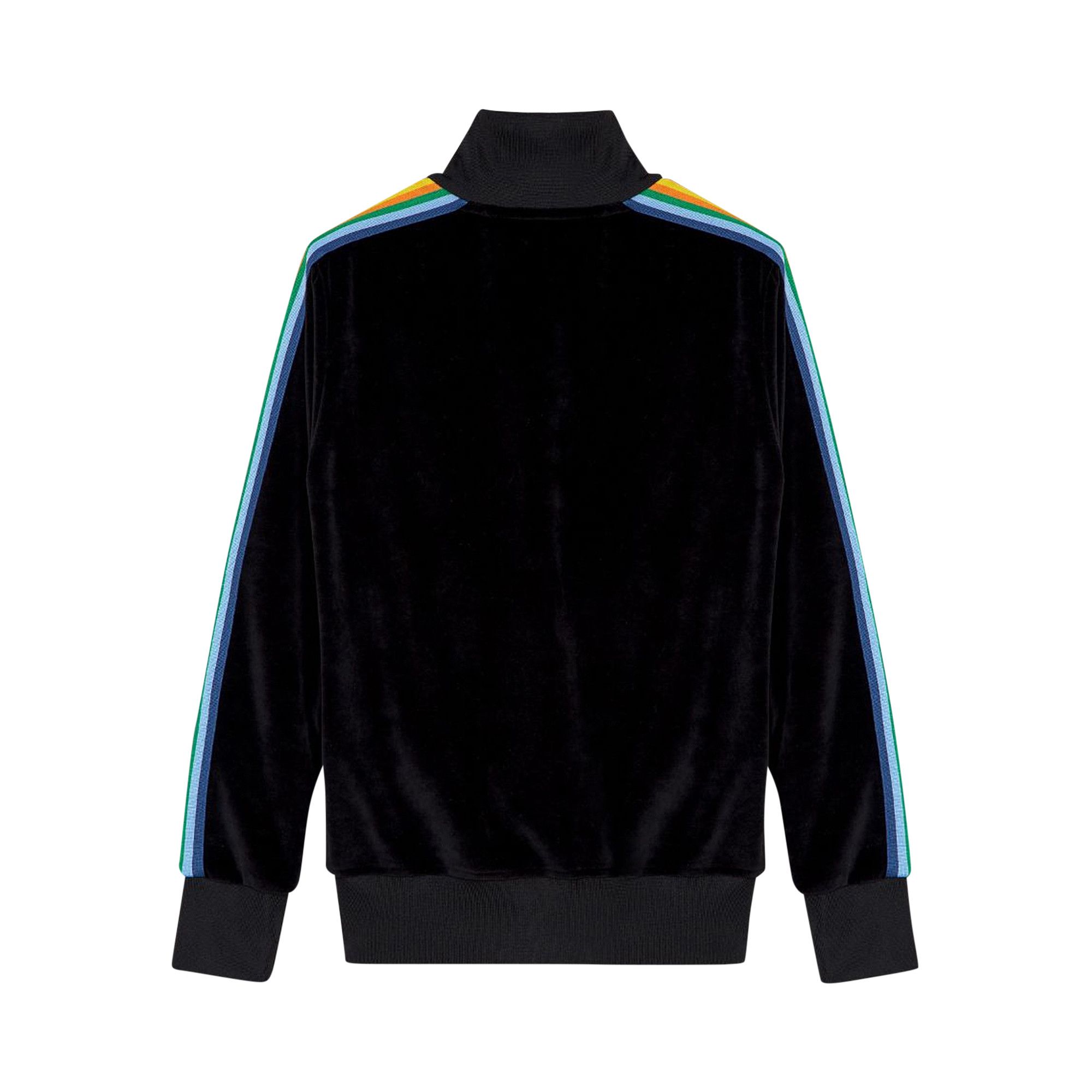 Buy Palm Angels PA Rainbow Chenille Track Jacket 'Black