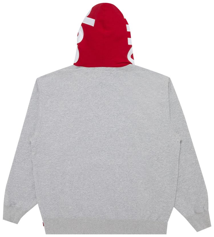 Supreme Contrast Hooded Sweatshirt Heather Grey