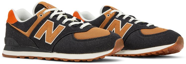 New Balance 574 Denim   Black Faded Workwear