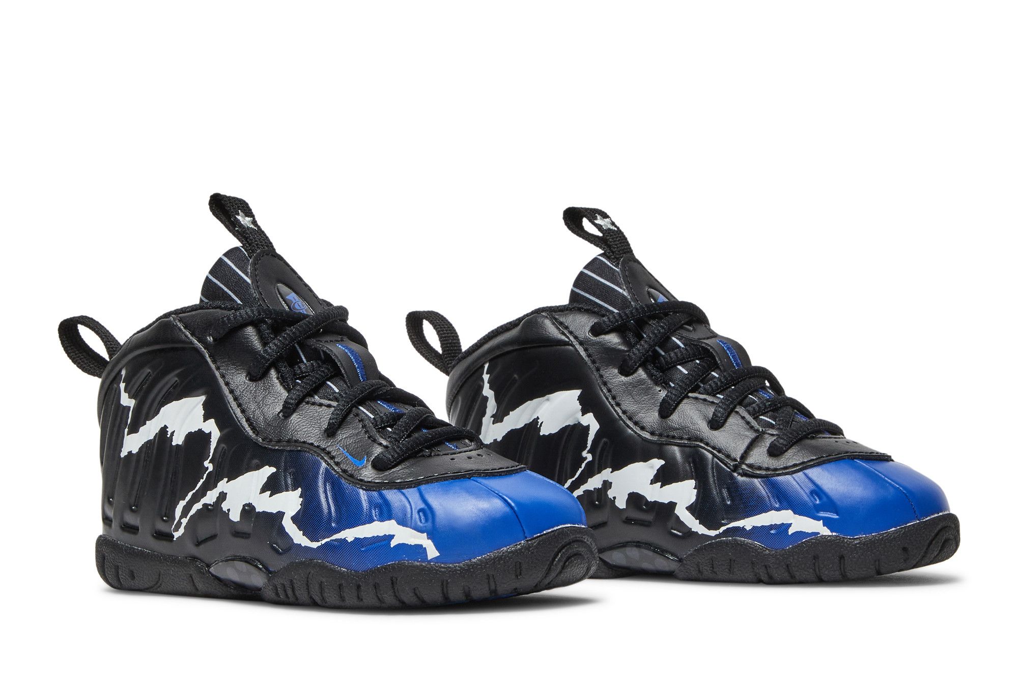 nike little posite one black game royal white